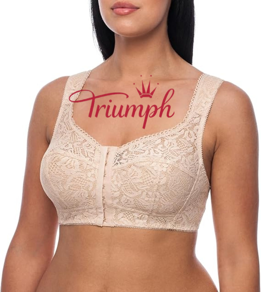 „Triumph“ – (4 vnt.) liemenėlė be lankelių, užsegimas priekyje, plius dydis