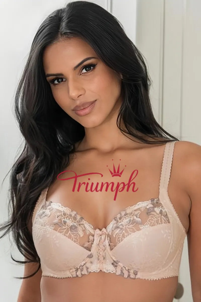 Triumph – 4 vnt siuvinėta nėriniuota liemenėlė „Sofia“ su šonine atrama